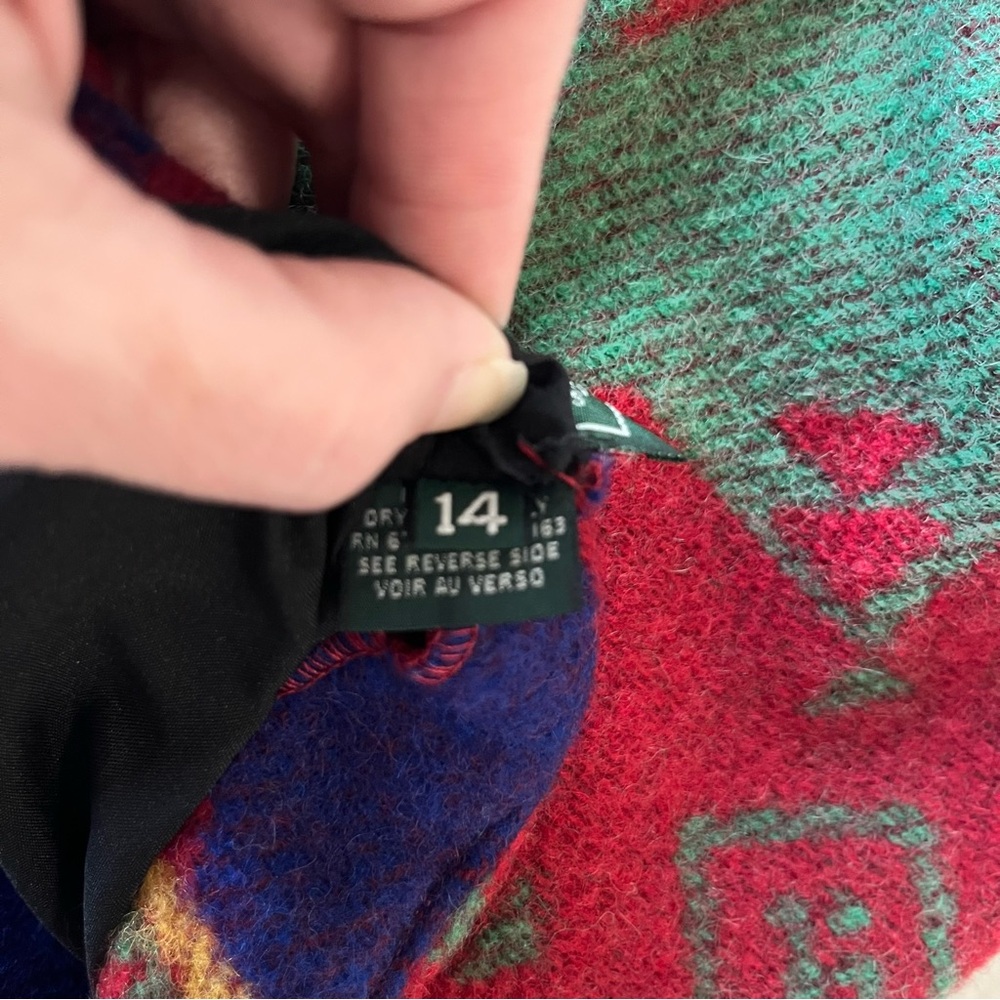 Vintage Ralph Lauren Country Wool Wrap Skirt - Southwestern - Navajo Print - Picture 16 of 16